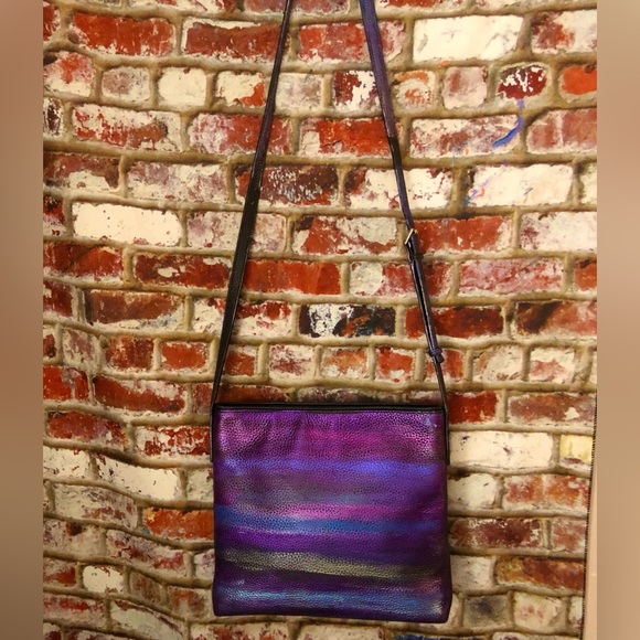 Kate Spade NY Metallic Mult Color Leather Crossbody Bag CUSTOM DESIGN Authentic - Picture 7 of 14